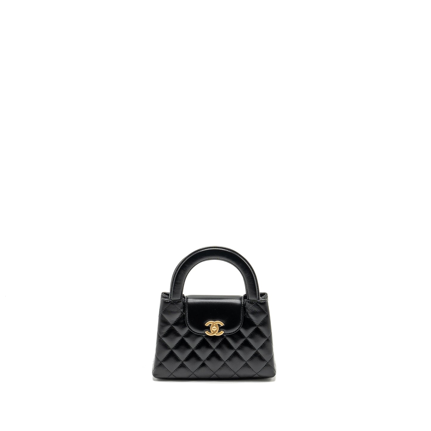 Chanel Mini Kelly Shopping Tote Bag Calfskin Black  (Microchip)