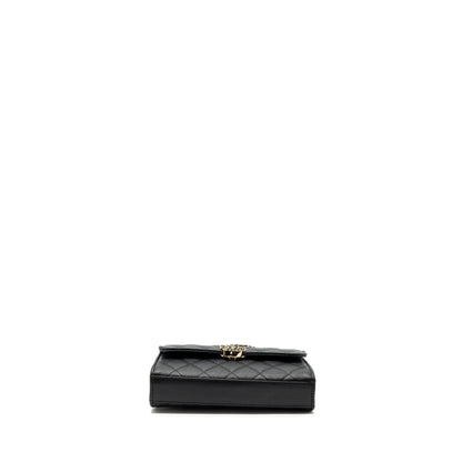 Chanel 23P Top Handle Mini Flap Bag Caviar Black L (Microchip)