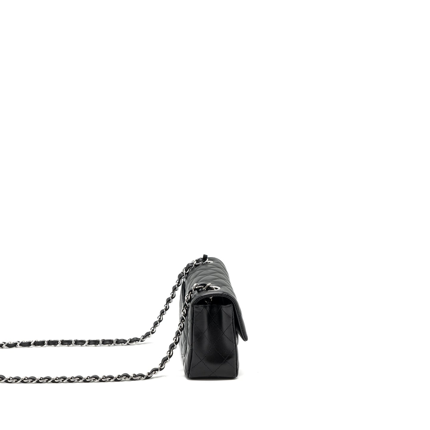 Chanel mini rectangular flap bag lambskin black  (MICrochip)