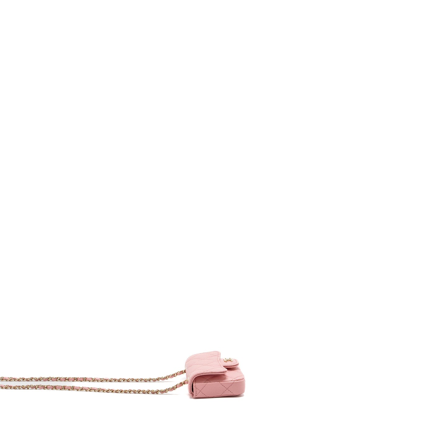 Chanel Mini Flap Belt Bag Caviar Pink L