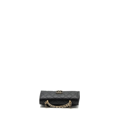 Chanel 23P Top Handle Mini Flap Bag Caviar Black L (Microchip)