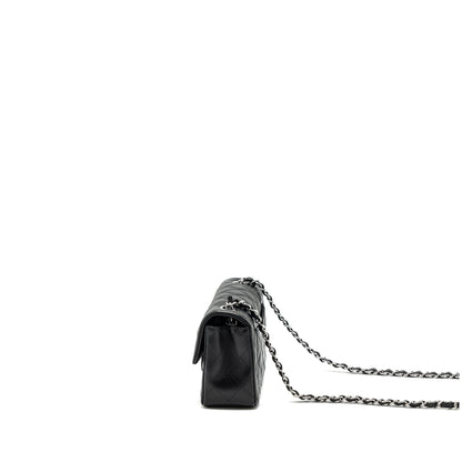 Chanel mini rectangular flap bag lambskin black  (MICrochip)