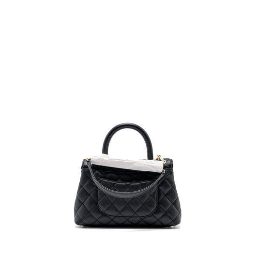 Chanel small coco handle caviar black L (Microchip)