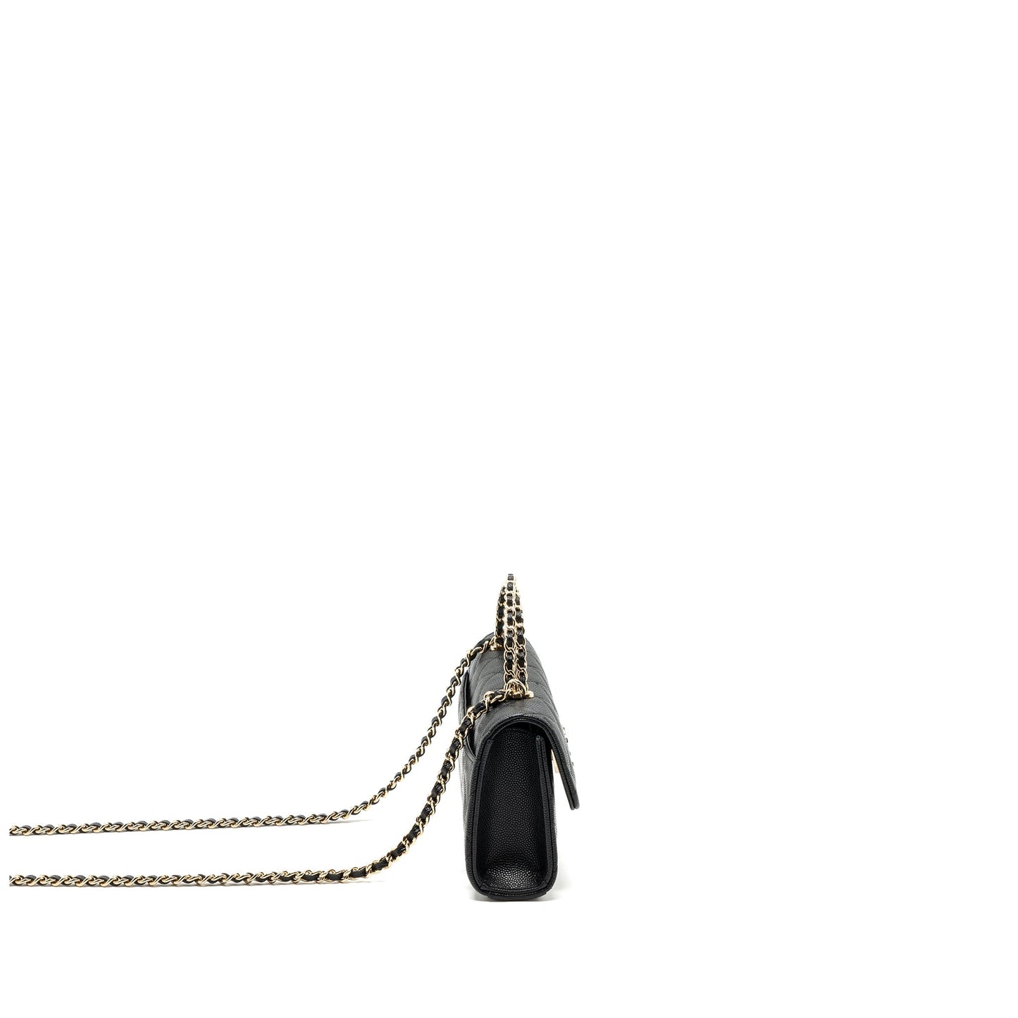 Chanel 23P Top Handle Mini Flap Bag Caviar Black L (Microchip)