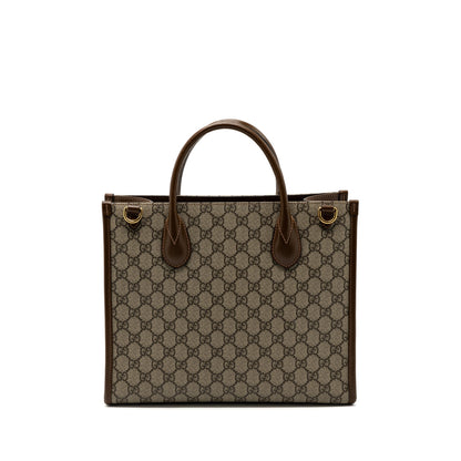Gucci GG small tote bag GG supreme canvas / brown