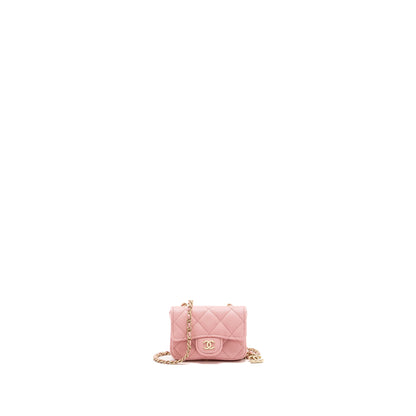 Chanel Mini Flap Belt Bag Caviar Pink L