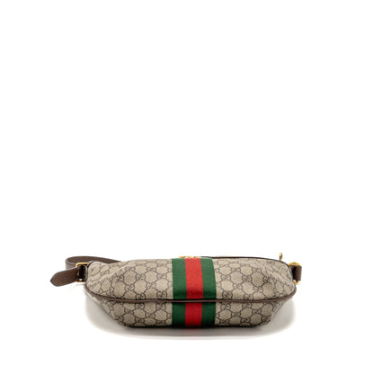 Gucci Small Ophidia Half Moon Crossbody Hobo Bag GG Supreme Canvas