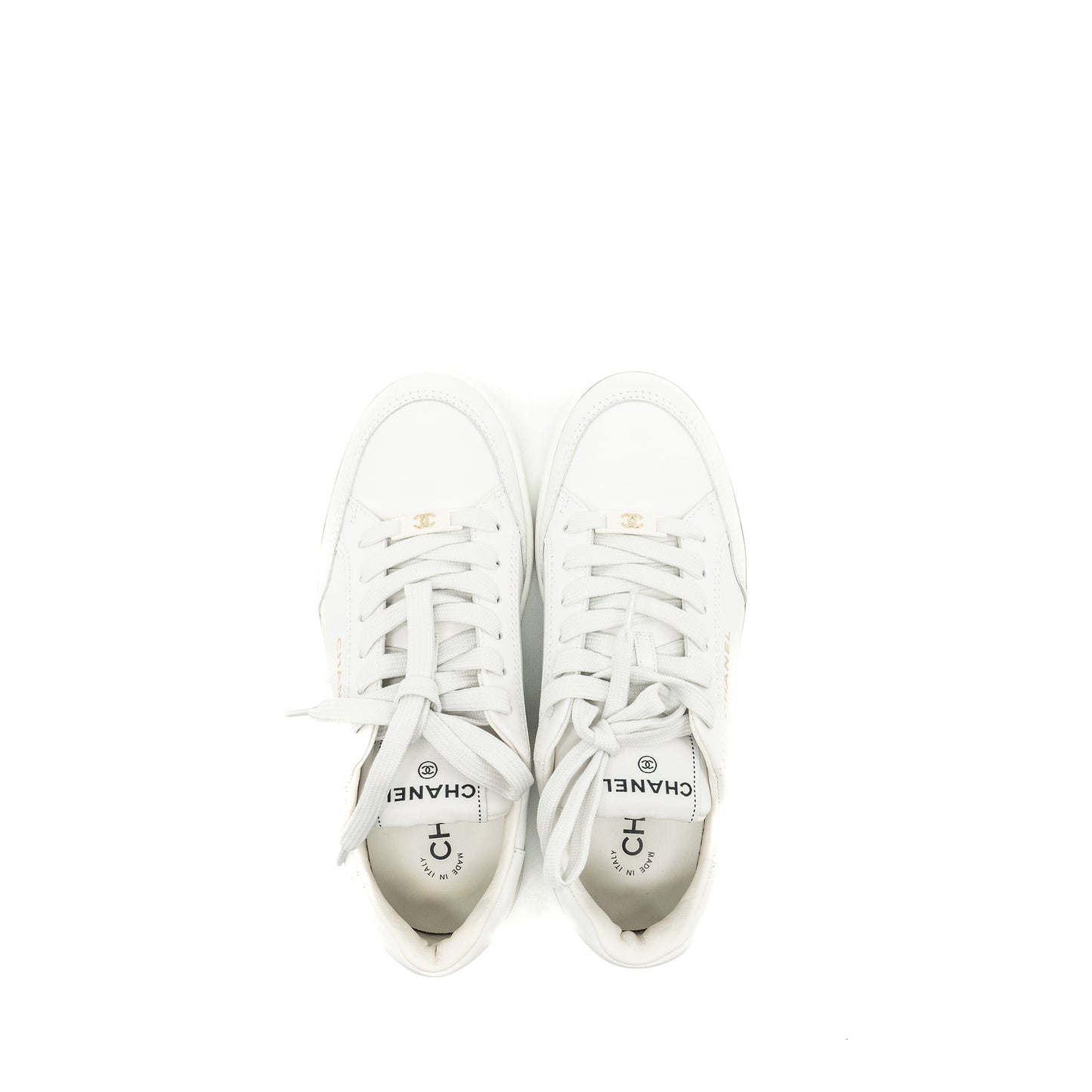 Chanel 23a Size 38 Sneaker/Trainer Calfskin White