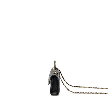 Chanel 23P Top Handle Mini Flap Bag Caviar Black L (Microchip)