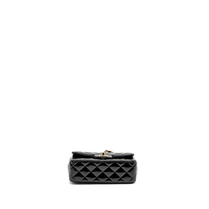 Chanel Mini Rectangular Flap Bag Patent Black L