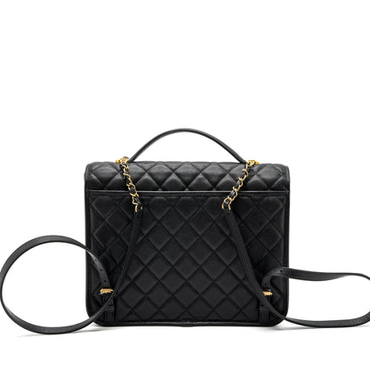 Chanel 22k Large Backpack Caviar Black (microchip)
