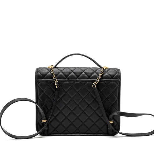 Chanel 22k Large Backpack Caviar Black (microchip)