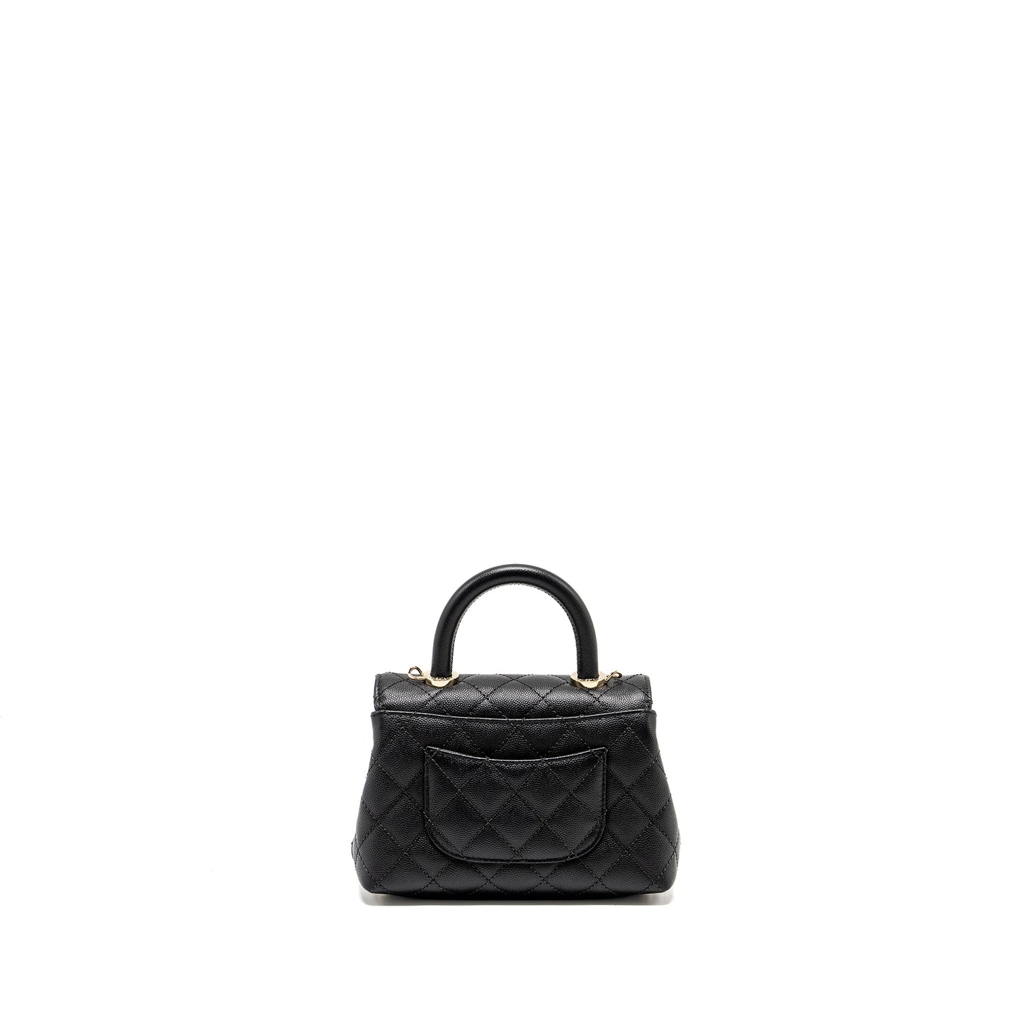 Chanel Mini Coco Handle Caviar Black L (Microchip)