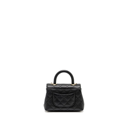 Chanel Mini Coco Handle Caviar Black L (Microchip)