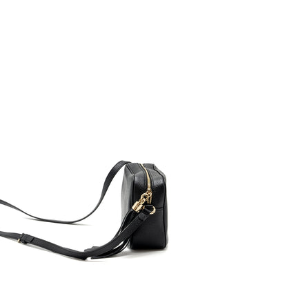 Gucci soho disco camera bag grained calfskin black