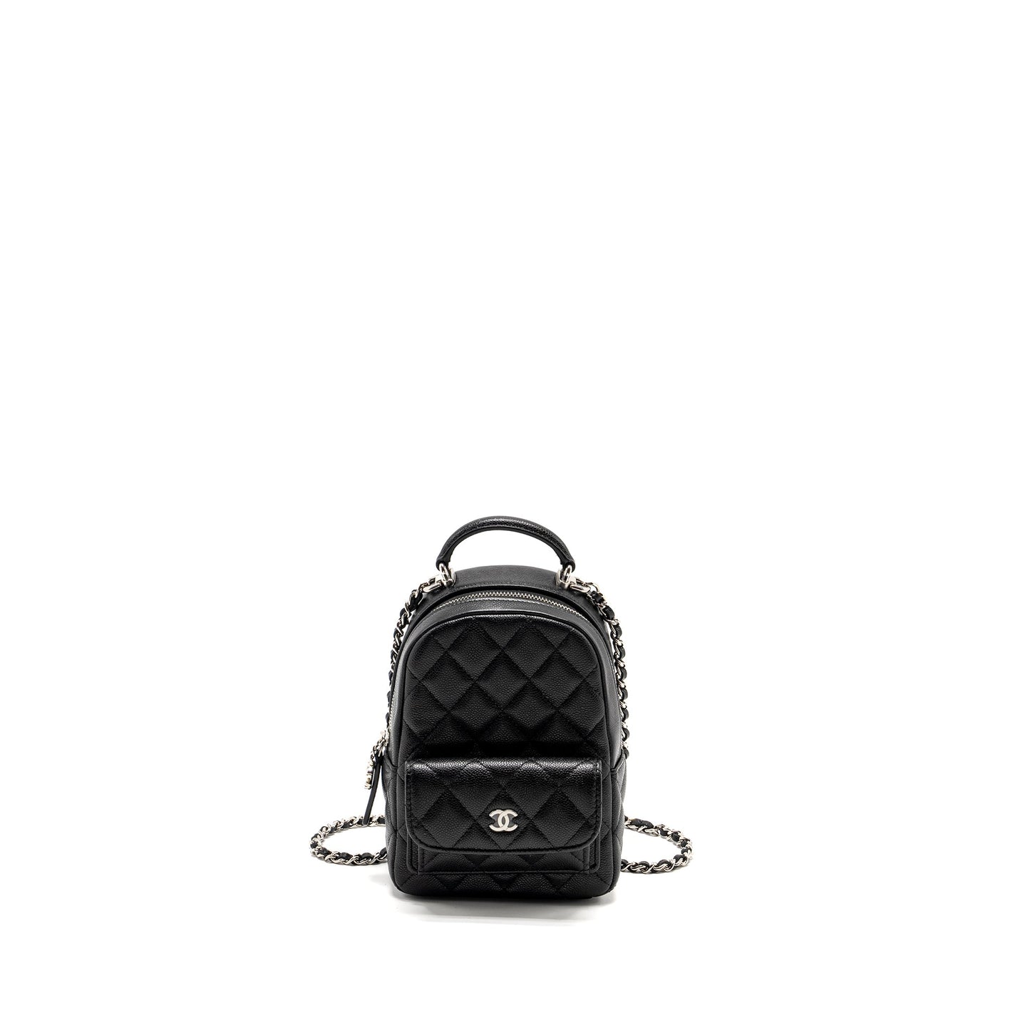 Chanel 24P Mini Backpack/Crossbody Bag Caviar Black  (Microchip)