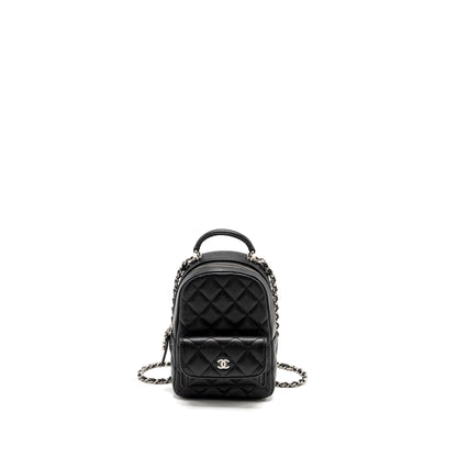 Chanel 24P Mini Backpack/Crossbody Bag Caviar Black  (Microchip)