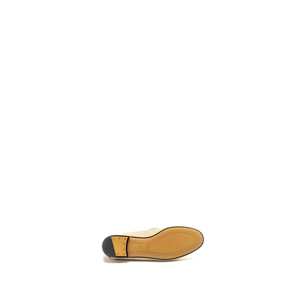 Gucci Size 37 Horsebit Brixton Loafer Canvas /Leather Beige/ Brown