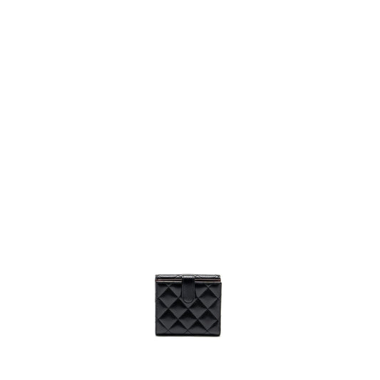 Chanel Compact Wallet Caviar Black
