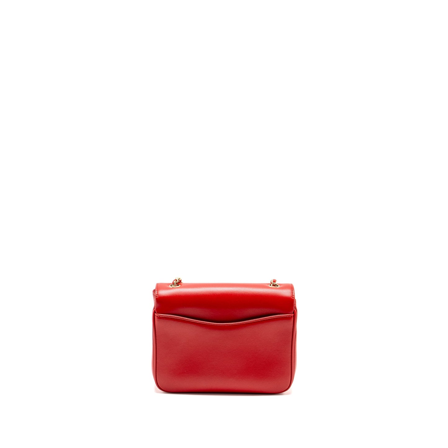 Chanel Mania Flap Bag Lambskin Red L