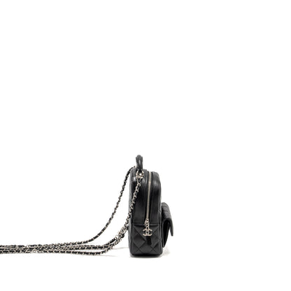 Chanel 24P Mini Backpack/Crossbody Bag Caviar Black  (Microchip)