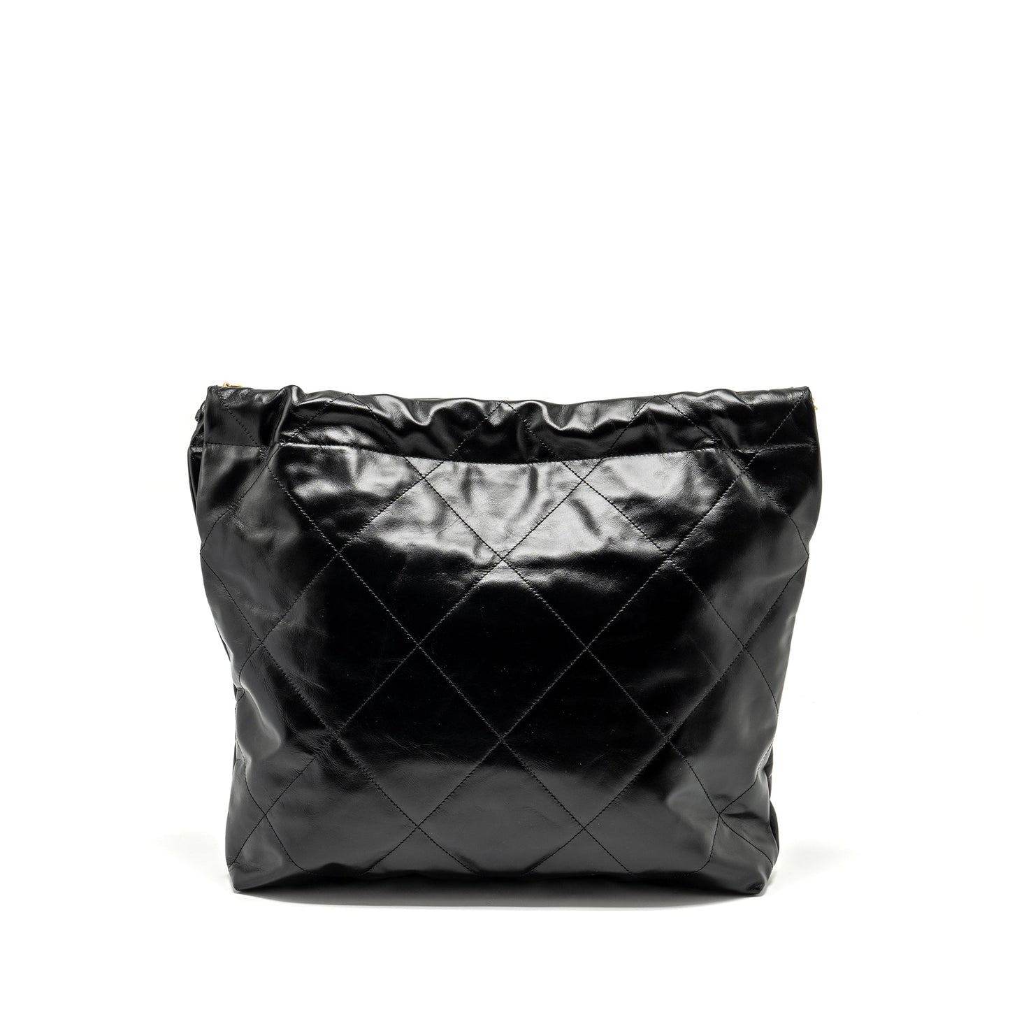 Chanel Medium 22 Bag Shiny Calfskin Black  (microchip)