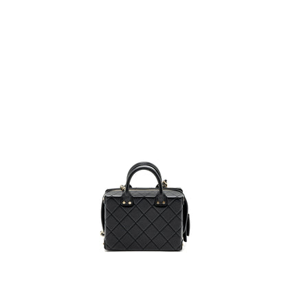 Chanel 22b Top Handle Small Vanity Case Calfskin Black (Microchip)