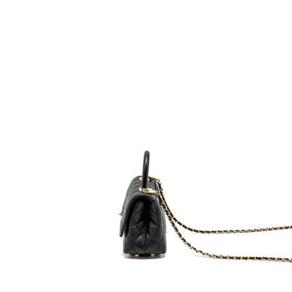 Chanel Mini Coco Handle Caviar Black L (Microchip)