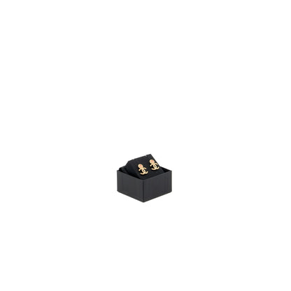 Chanel cc logo earrings with pink/crystal Gold tone