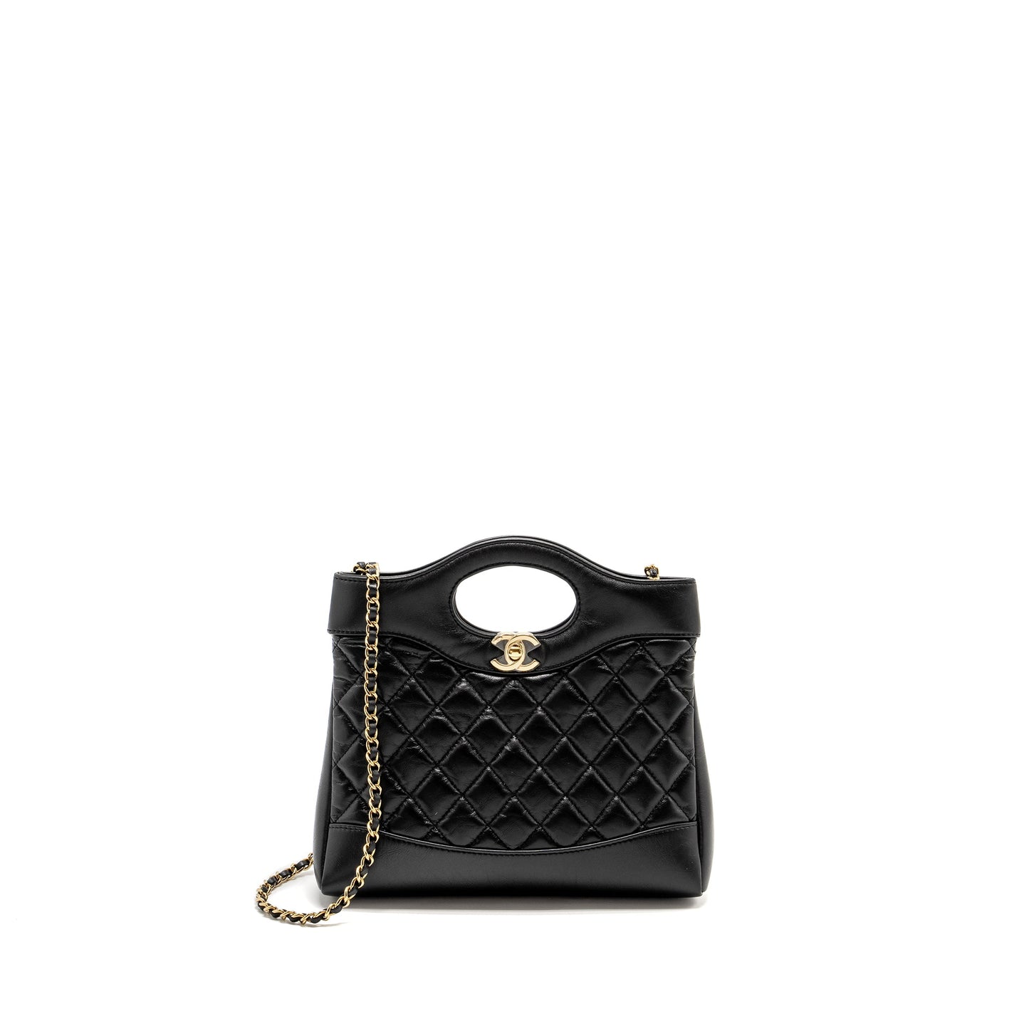 Chanel Mini 31 Bag Calfskin Black L(microchip)
