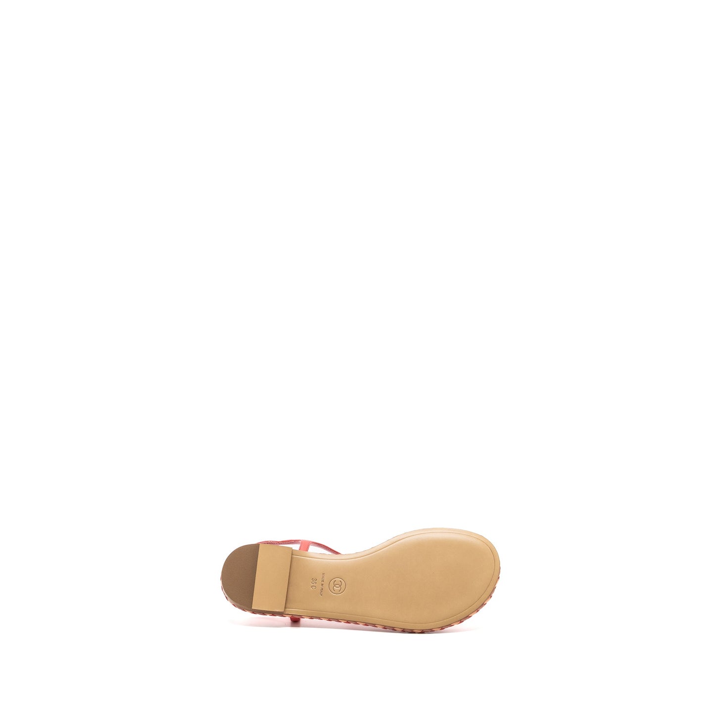 Chanel Size 36 Leather Chain Sandals Pink/ Multicolour L