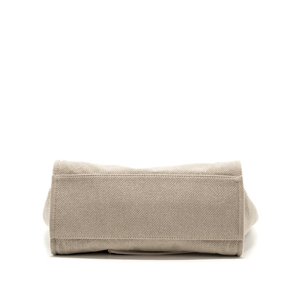 Chanel Deauville Bag Canvas/ Leather Beige/White  (microchip)