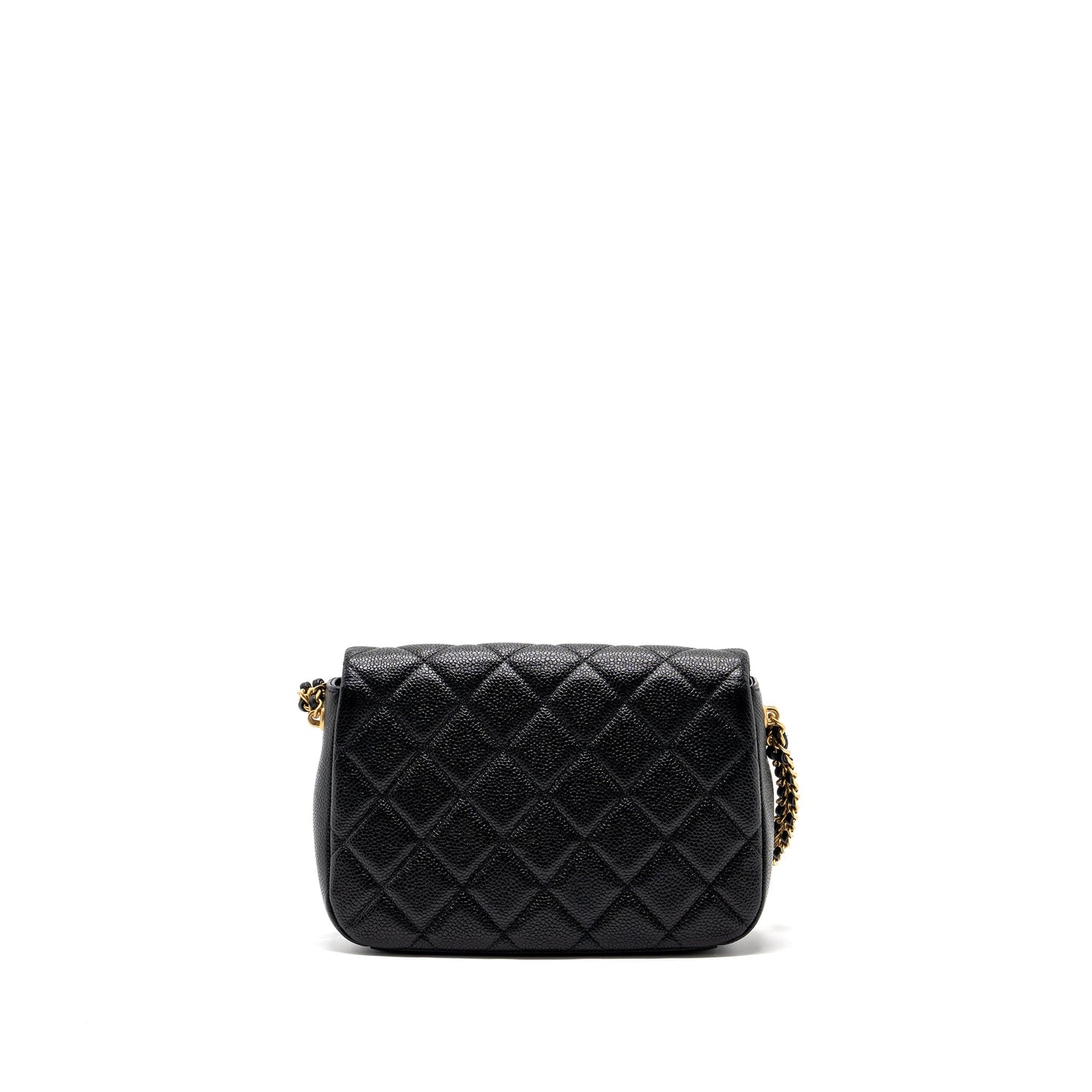 Chanel 21A chain Soul Flap bag grained calfskin black  (Microchip)
