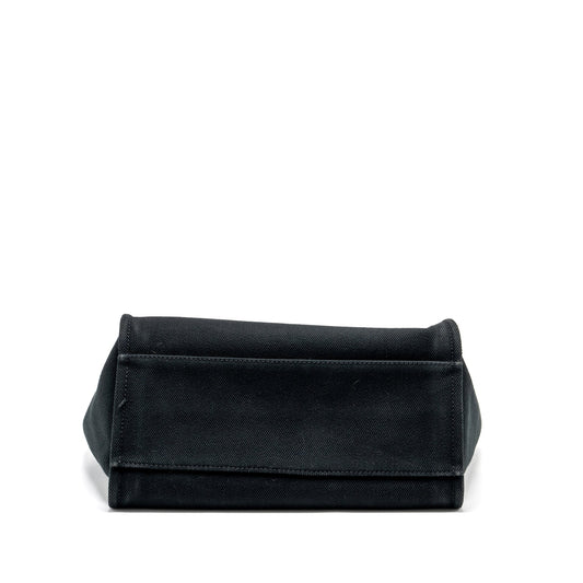 Chanel Large Deauville Black-Studded Tote Bag Canvas/Leather Black