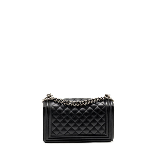 Chanel Medium Boy Bag Caviar Black  (Microchip)