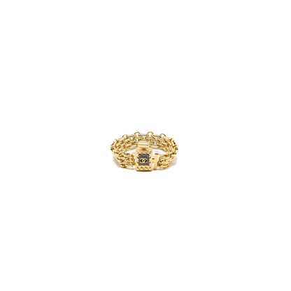 Chanel perfume bottle bracelet gold tone