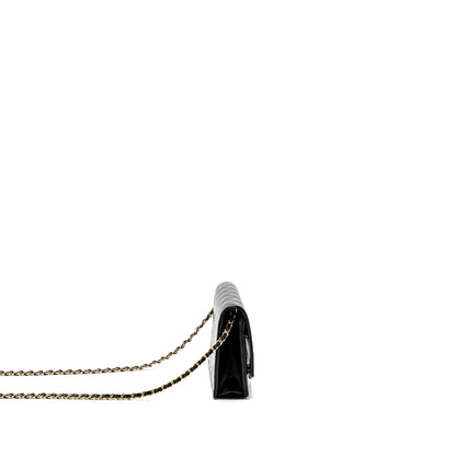 Chanel 24C 31 wallet on chain shiny calfskin black L (Microchip)