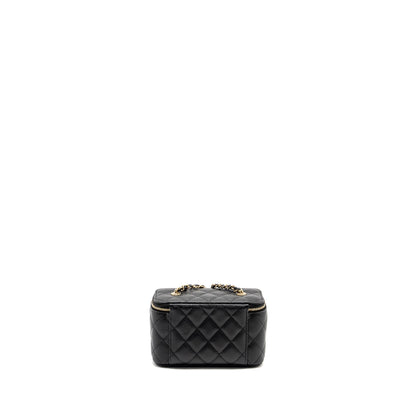 CHANEL Long Vanity With Chain Caviar Black L