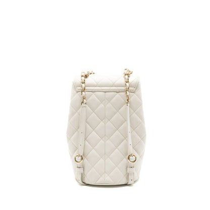 Chanel 22s mini backpack Grained calfskin white L(Microchip)