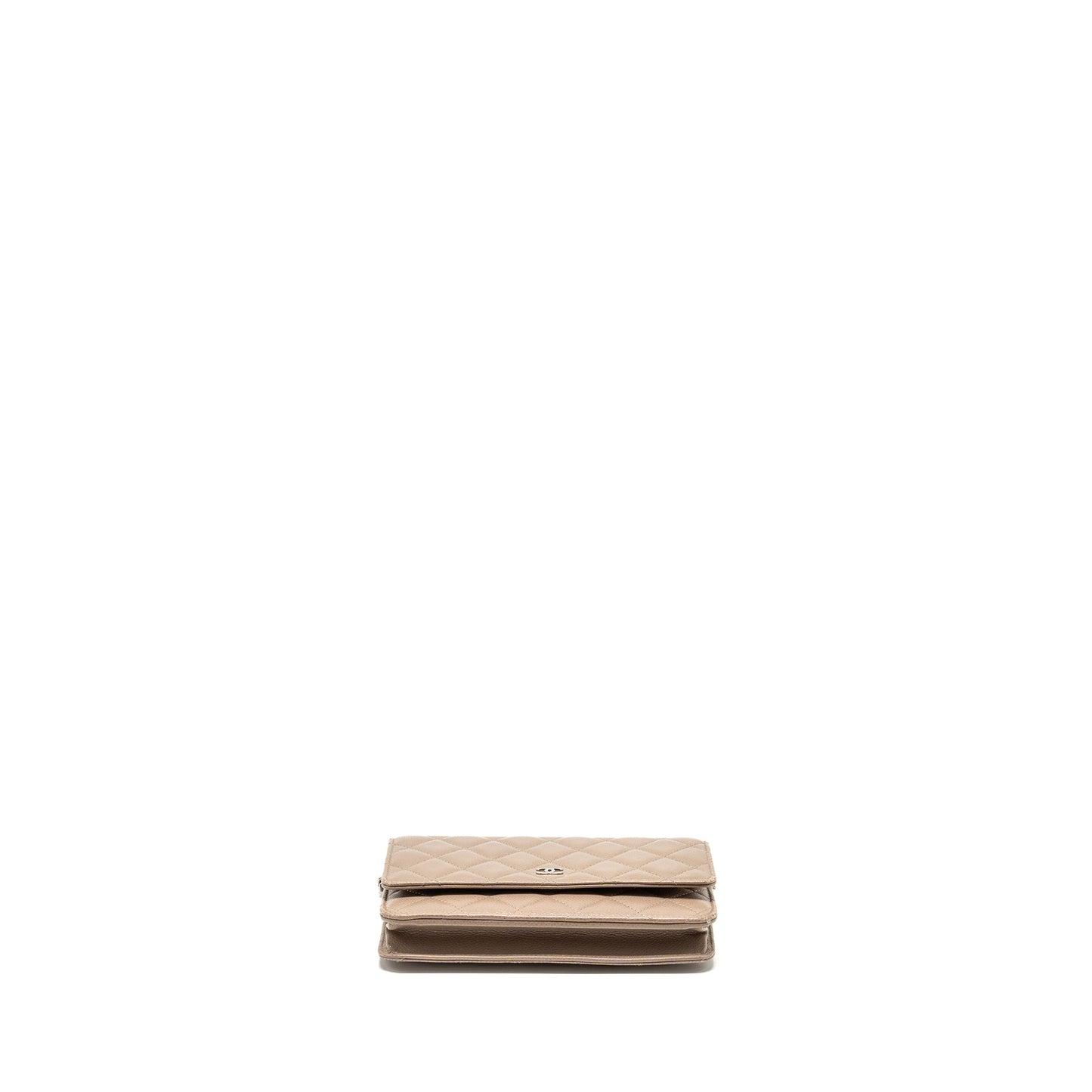 Chanel Classic Wallet on Chain caviar dark beige