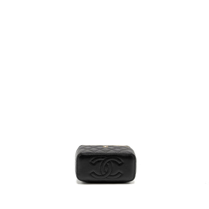 Chanel Long Vanity with Chain Caviar Black L (microchip)