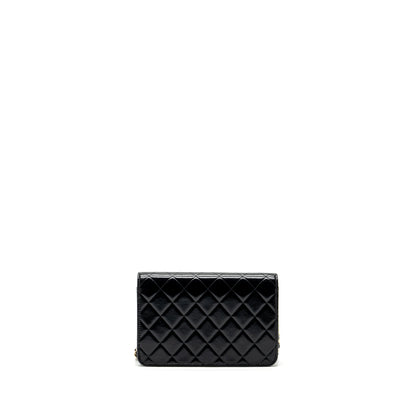 Chanel 24C 31 wallet on chain shiny calfskin black L (Microchip)