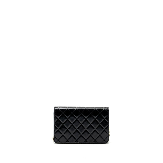 Chanel 24C 31 wallet on chain shiny calfskin black L (Microchip)