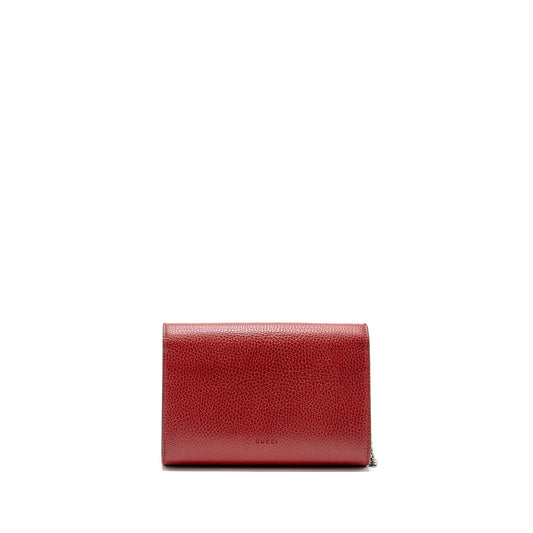 Gucci dionysus wallet on chain calfskin red multicolour hardware