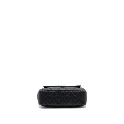 Chanel 23C Hobo Bag Grained Calfskin Black  (Microchip)