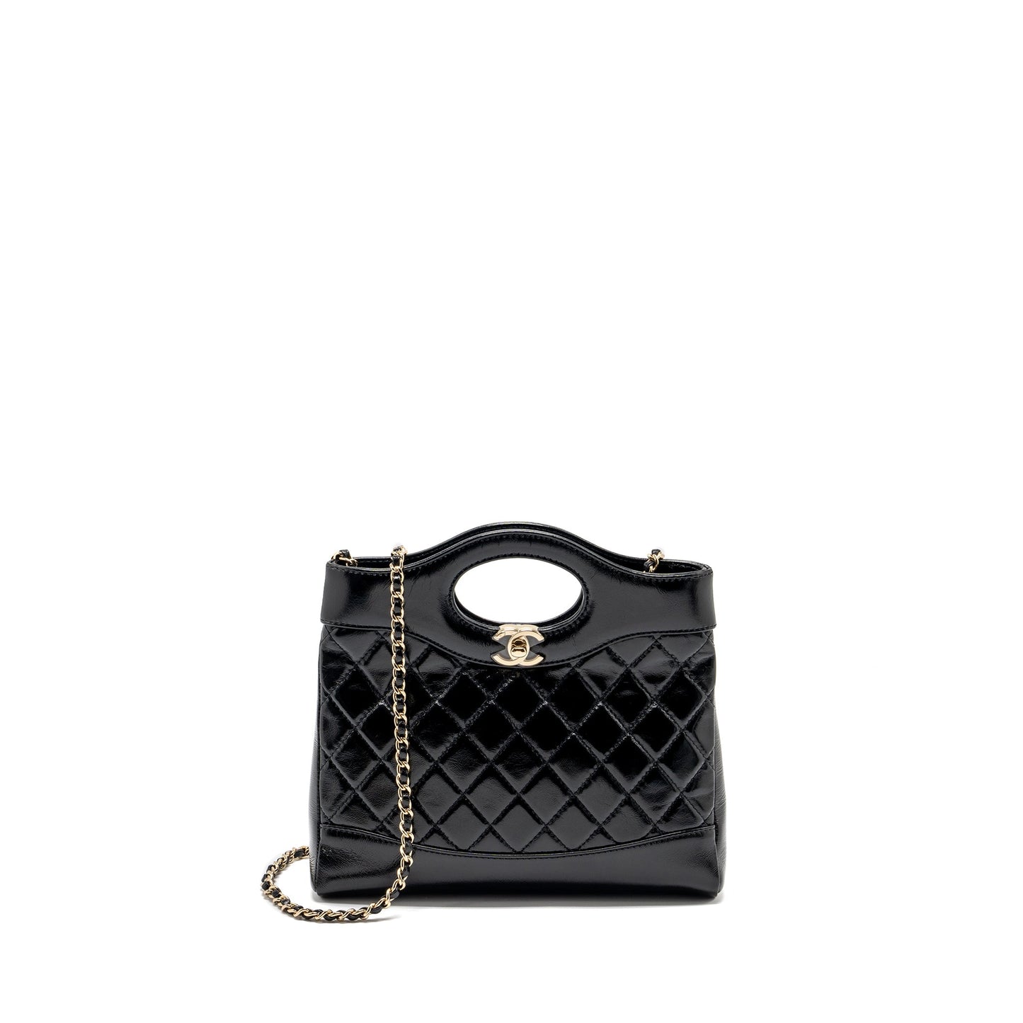 Chanel Mini 31 Bag shiny calfskin black L (microchip)
