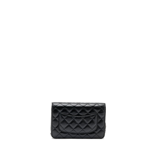 Chanel Classic Wallet On Chain Caviar Black  (microchip)