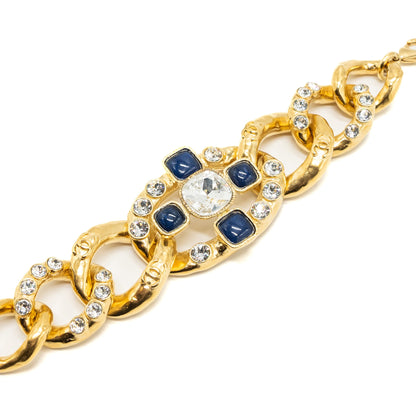 Chanel twist with detailed crystal giant bracelet gold tone