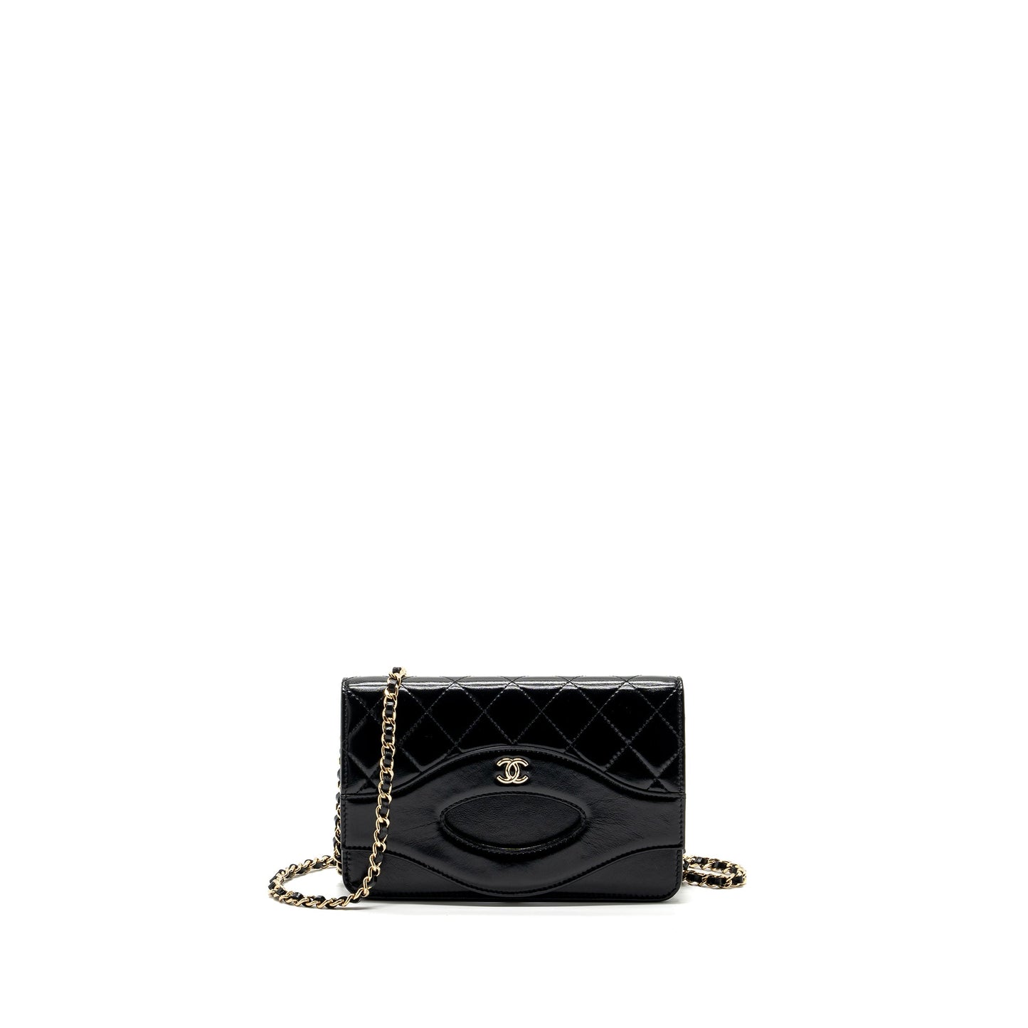 Chanel 24C 31 wallet on chain shiny calfskin black L (Microchip)