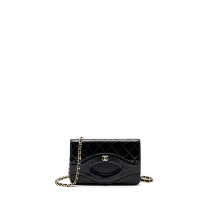 Chanel 24C 31 wallet on chain shiny calfskin black L (Microchip)